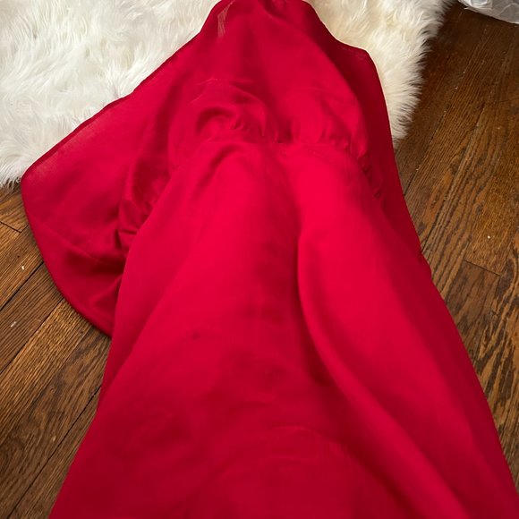 Red Ruffle Dress - Picture 7 of 9